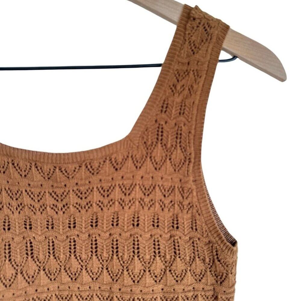 House of Harlow Knitted Peplum Top Brown XS - Picture 9 of 10